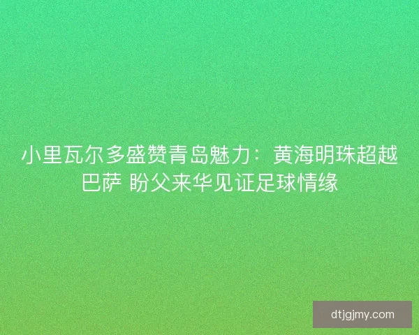 小里瓦尔多盛赞青岛魅力：黄海明珠超越巴萨 盼父来华见证足球情缘